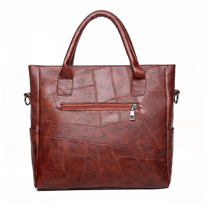 Women's Soft Leather High-Capacity Handbag