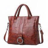 Women's Soft Leather High-Capacity Handbag