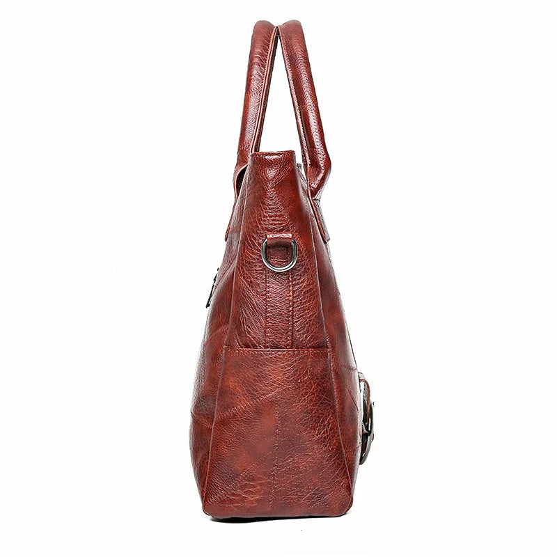 Women's Soft Leather High-Capacity Handbag