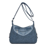 Women's Small Soft PU Mummy Bag Multi-Zip Shoulder Bag