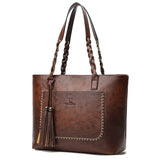 Women's Tassel Bag Large Capacity Shoulder Bag Retro Style