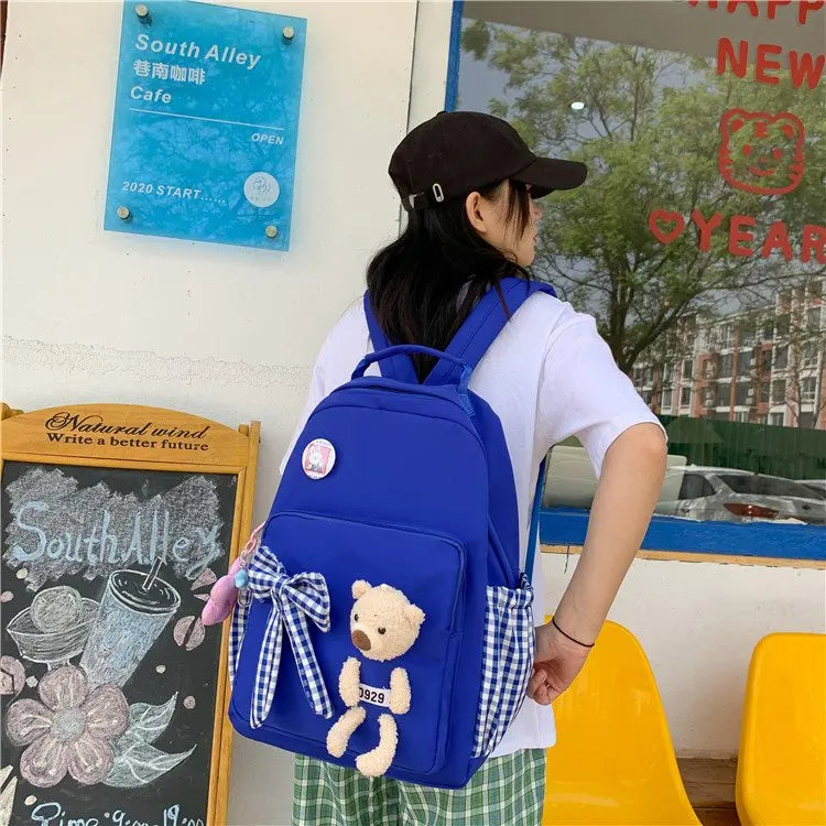 Kids Backpack School Bag without Bear Doll Pendant