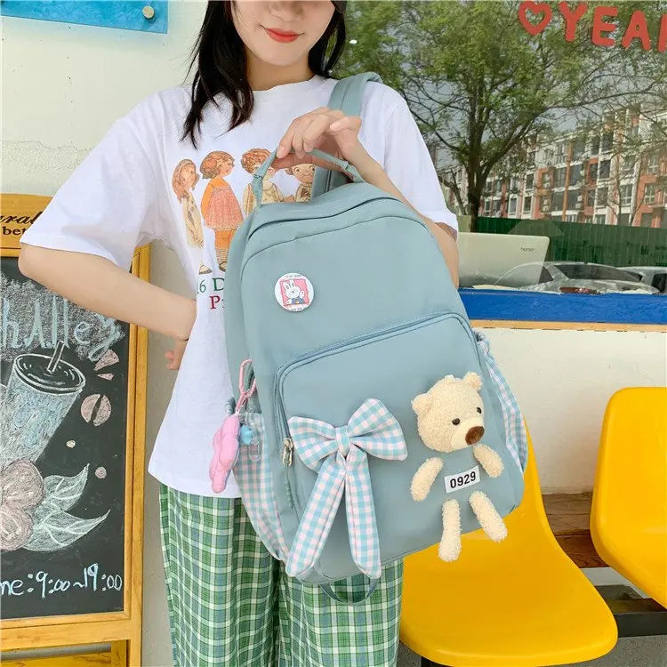 Kids Backpack School Bag without Bear Doll Pendant