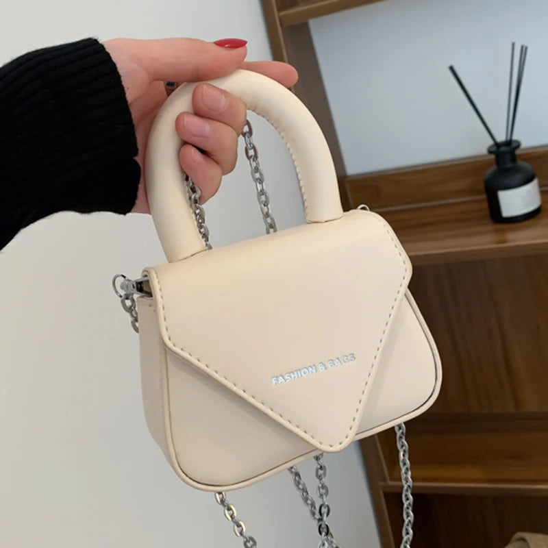 Pink Orange Mini Handbag Small Totes Shoulder Bags Lady Chain Crossbody Bags