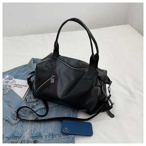 Casual Soft Leather Tote Bag for Women Large Capacity Handbag