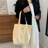 Casual Daily Books Women Students Handbags Large Capacity Canvas Top Handle