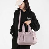 Large Capacity Nylon Handbag Waterproof Casual Handle Women's Travel Handbag