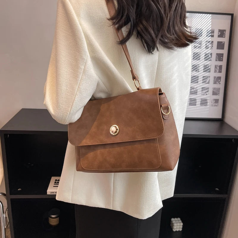 Large PU Leather Crossbody Bags for Women Shoulder Bag