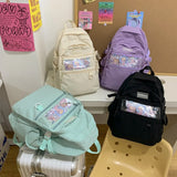 Lady Book Bag Teen Laptop Female College Backpack Women Transparent