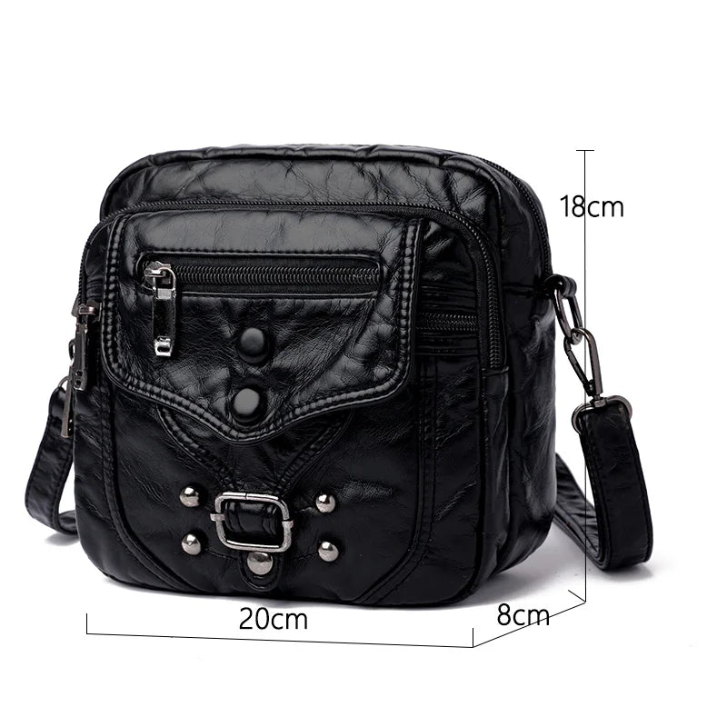 Small Leather Crossbody Handbag for Ladies