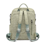 Retro PU Leather Backpack Waterproof Travel Bag Casual Mochila