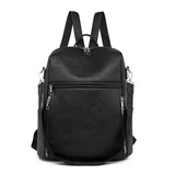Retro PU Leather Backpack Waterproof Travel Bag Casual Mochila