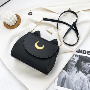 Cat Shape Chain Women Shoulder Bag PU Leather Tote Bag