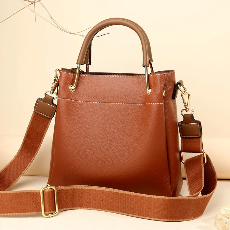 Large Capacity Women's Tote Bag Soft Pu Hangbags Shoulder Crossbody Purses