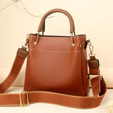 Large Capacity Women's Tote Bag Soft Pu Hangbags Shoulder Crossbody Purses