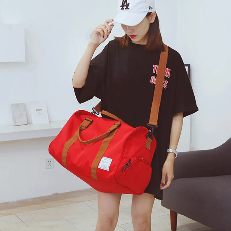 Large Capacity Travel Bag Men Messenger Handbags Shoe Bag Shoulder Fitness Bag