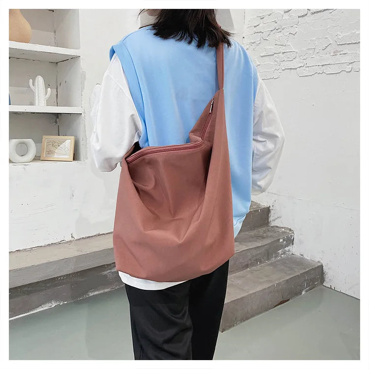 Canvas Tote Bags Women Casual Wild Ladies Handbags Solid Shoulder Women Bag