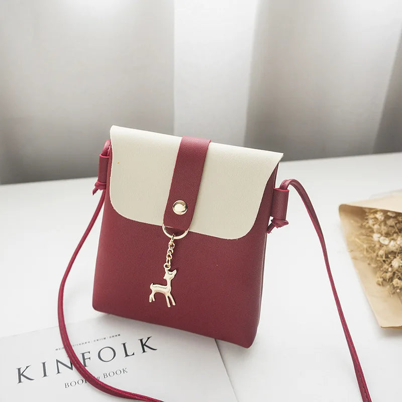 Casual Bag Mobile Phone Bag Personality Deer Charm Handbags Women Bags