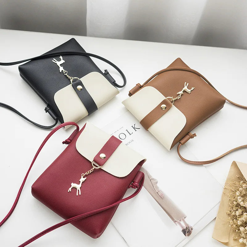 Casual Bag Mobile Phone Bag Personality Deer Charm Handbags Women Bags