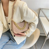 Casual Texture Retro Chain One Shoulder Underarm Bag Handbag for Women