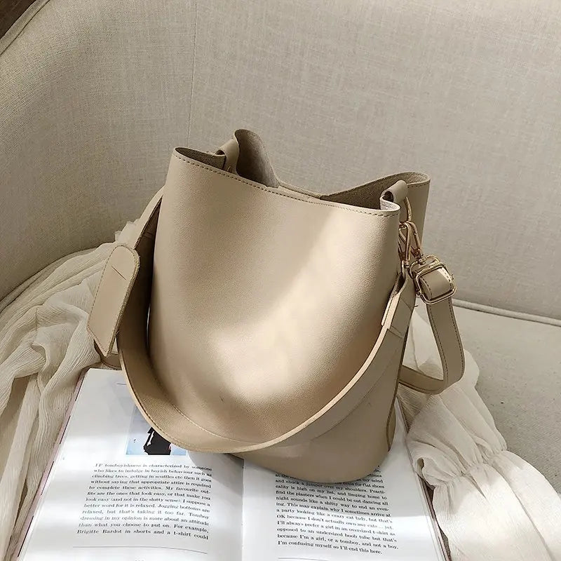 Casual Ladies Tote Women's Handbag Bucket Shoulder Bag