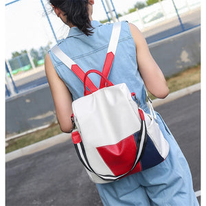 PU Leather Women Backpack Anti-Theft Travel Large School Bags for Teenage Girls