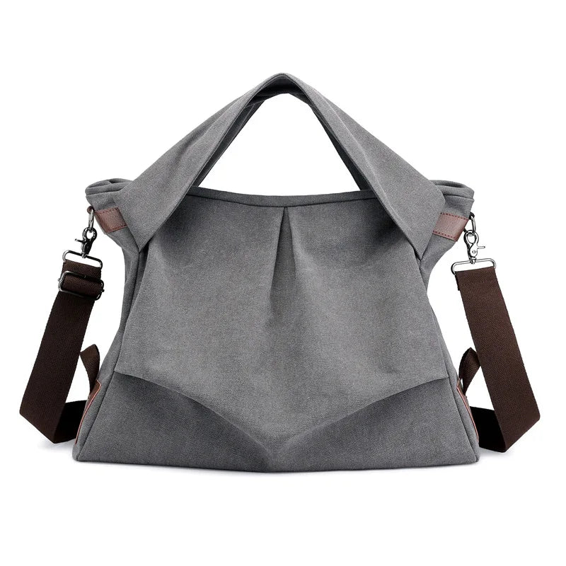 Canvas Foldable Women's Large Capacity Messenger Bag