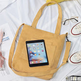 Literary Canvas Bag Women's Shoulder Bags Portable Large Capacity Messenger Bags