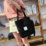 Literary Canvas Bag Women's Shoulder Bags Portable Large Capacity Messenger Bags