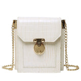 One-shoulder Crocodile Pattern Mobile Phone Bag