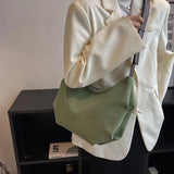 Green Nubuck Leather Saddle Bag Crossbody Handbag