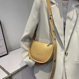 Semicircle Ladies Bag Retro Wide Strap Single Shoulder Messenger Bag