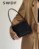 Retro Casual Lady Underarm Handbag Pu Leather Shoulder Bag