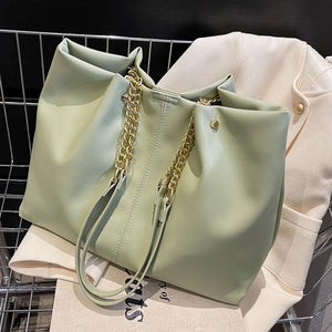 Summer Soft Leather Chain Women Shoulder Bag High Handbags