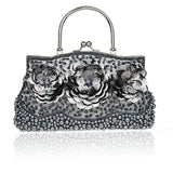 Vintage Beaded Evening Bag Embroidered Clutch Hand Bag WY65
