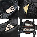 Soft Large Capacity Leather Tote Bags High Female Shoulder Bags