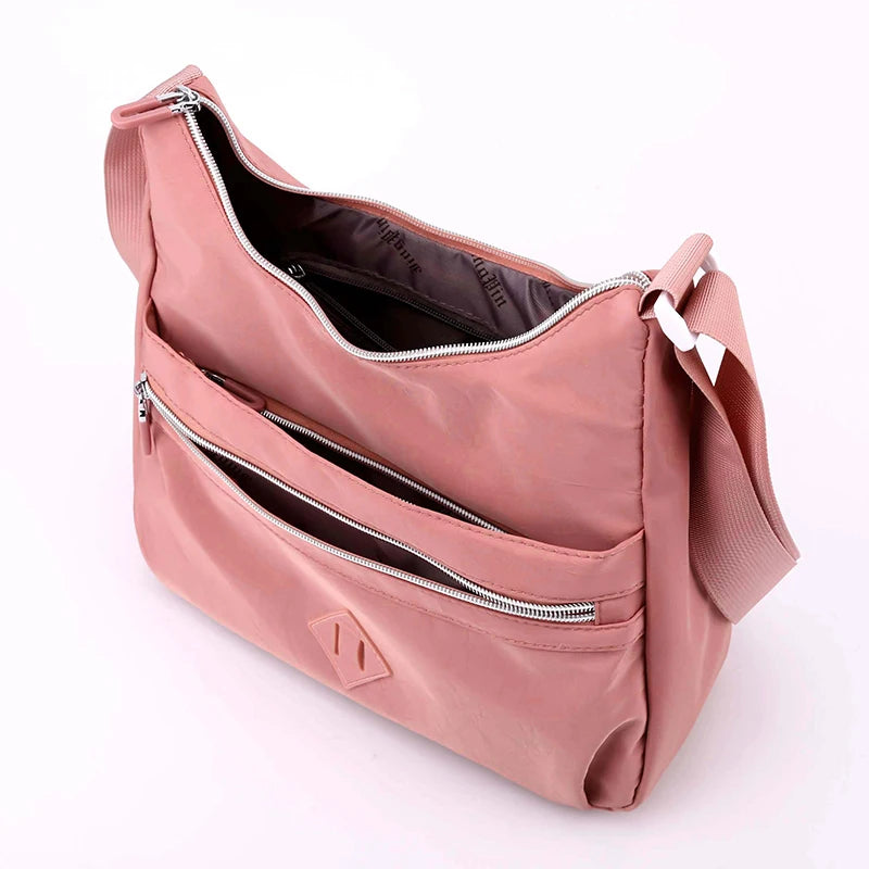 Waterproof Nylon Shoulder Bag for Women Crossbody Purse