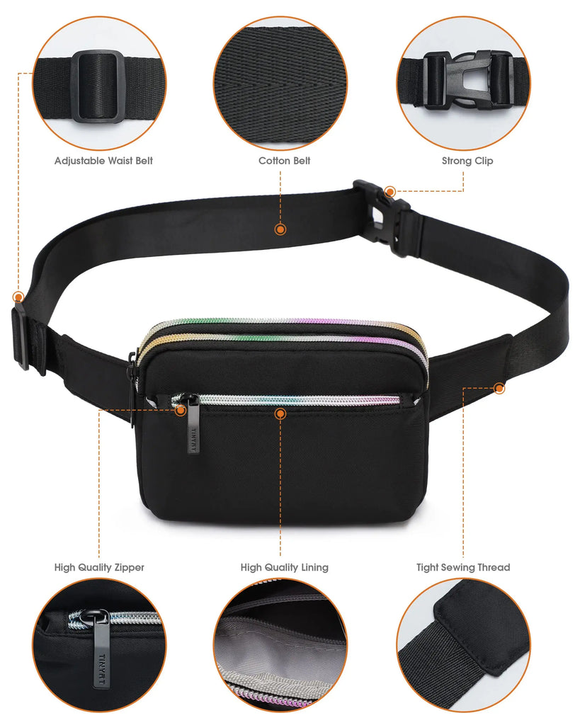 Women Waist Bag Chest Bag Zipper Fanny Pack