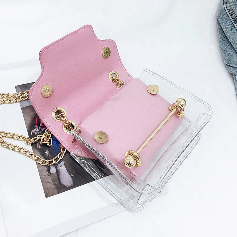Transparent Small Square Bag Women's Shoulder Bag