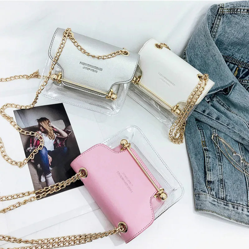 Transparent Small Square Bag Women's Shoulder Bag
