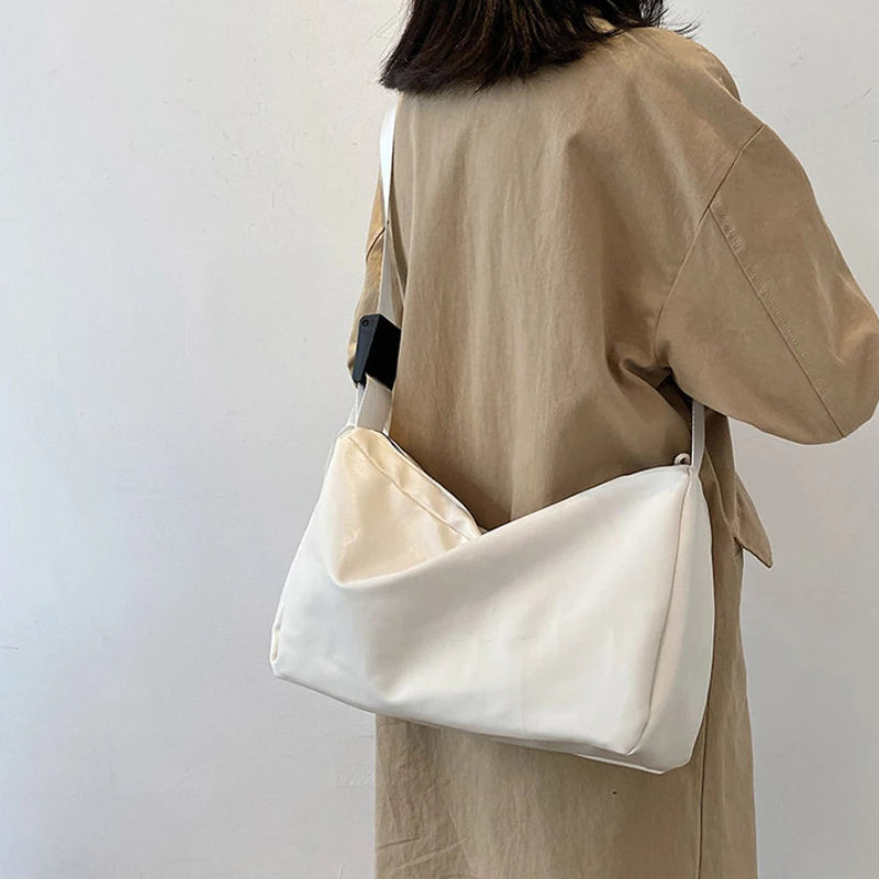Retro PU Leather Shoulder Bag Large Capacity Casual Women Handbag