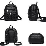 Women's Small Shoulder Bags Soft Leather Ladies Backpack Multifunctional