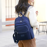 Casual Double Zipper Women Backpack High Capacity Students School Girl Shoulder