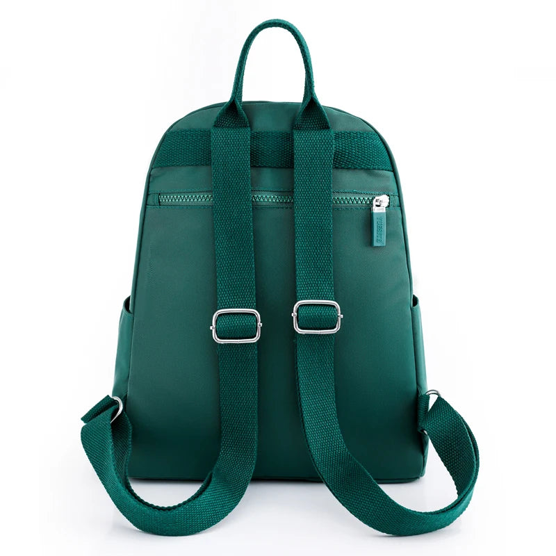 Casual Double Zipper Women Backpack High Capacity Students School Girl Shoulder