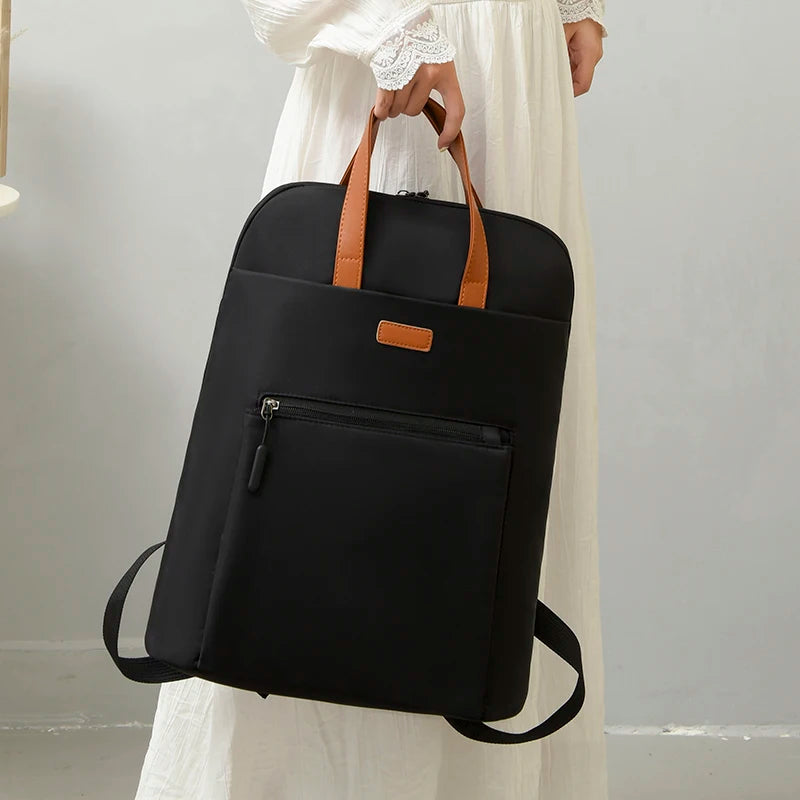 Casual Double Zipper Women Backpack Large Pockets Waterproof