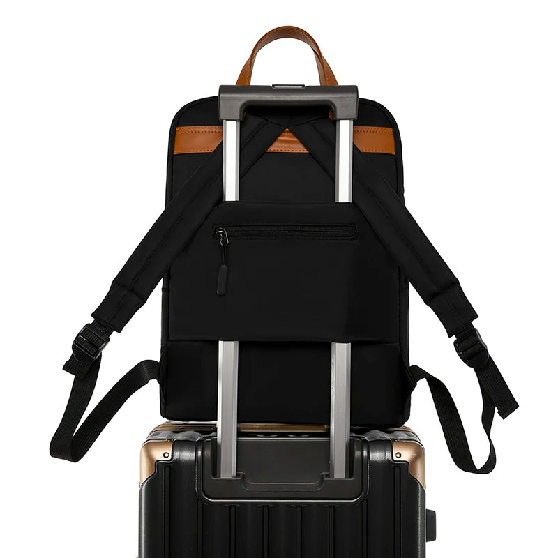 Casual Double Zipper Women Backpack Large Pockets Waterproof