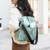 Casual Women PU Backpack Large Pockets High Capacity Students Girl Shoulder Bags