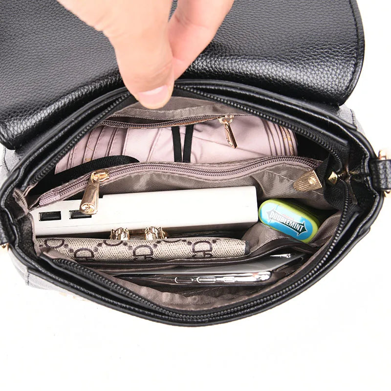 Summer Ladies Bag Leather Handbag Shoulder Bag Small Flip Messenger Bag