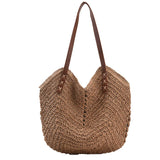 Summer Woven Bag Female Straw Shoulder Bag Straw Handbag Beach Bag Women