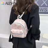 Flower Nylon Student Backpack for Teen Girls Casual Rucksack Bagpack